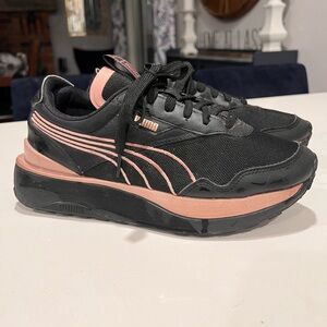 Puma Women's Cruise Rider Metal sneakers in the black and rose gold